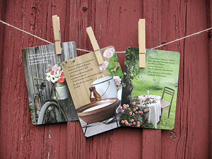 Postikortit esille houkuttelevasti ja kauniisti