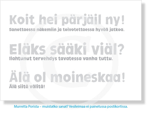 Pori murret, postikortti A6; 5, 10 tai 20 kpl.