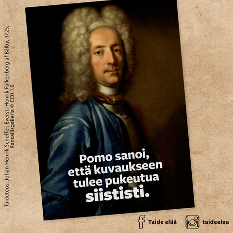 Pomo sanoi, että kuvaukseen tulee pukeutua siististi, postikortti A6: 5, 10 tai 20 kpl