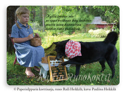Koiran koulunkäynti, Railin Runokortti -postikortti (10 kpl)