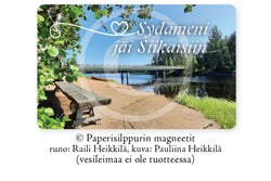 Hirvijärven silta -magneetti, 5 x 8 cm