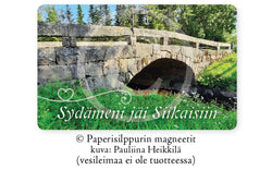 Tunturijoen kivisilta -magneetti, 5 x 8 cm