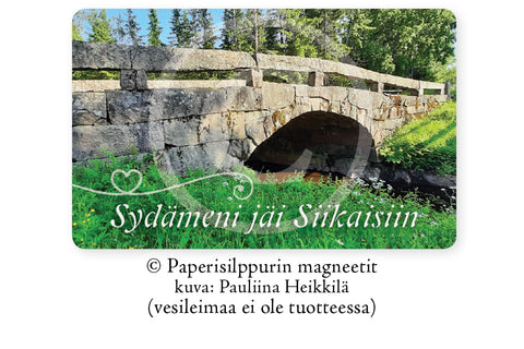 Tunturijoen kivisilta -magneetti, 5 x 8 cm