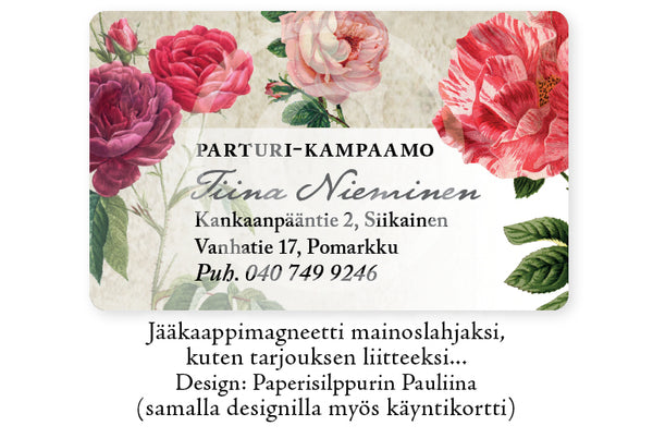 Jääkaappimagneetti (suunnittelu ja toteutus)