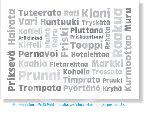 Murresanat Etelä-Pohjanmaalta, postikortti A6; 5, 10 tai 20 kpl