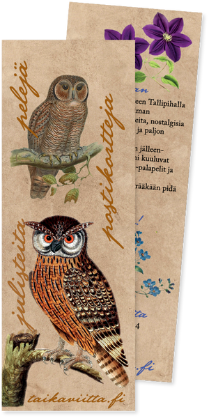 Mainoskirjanmerkki, tarjous veloituksetta (suunnittelu ja painatus)