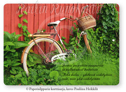 Unohtunut polkupyörä, Railin Runokortti -postikortti, 10 kpl