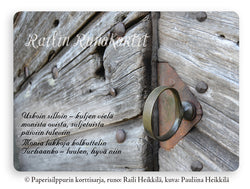 Vanha ovi, Railin Runokortti -postikortti, 10 kpl